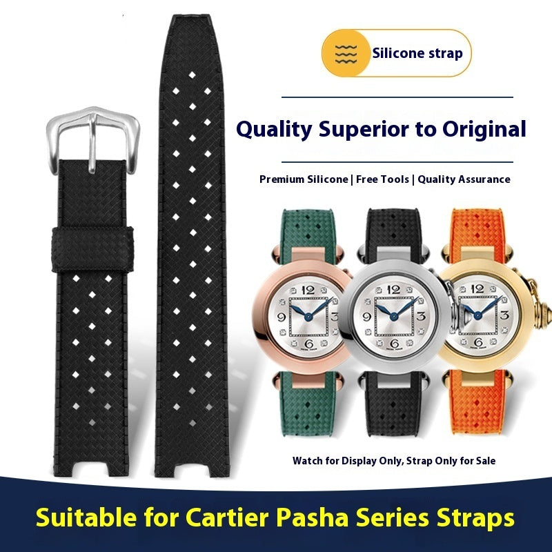 Rubber Watch Strap Notch Silicone Watch Strap Accessories