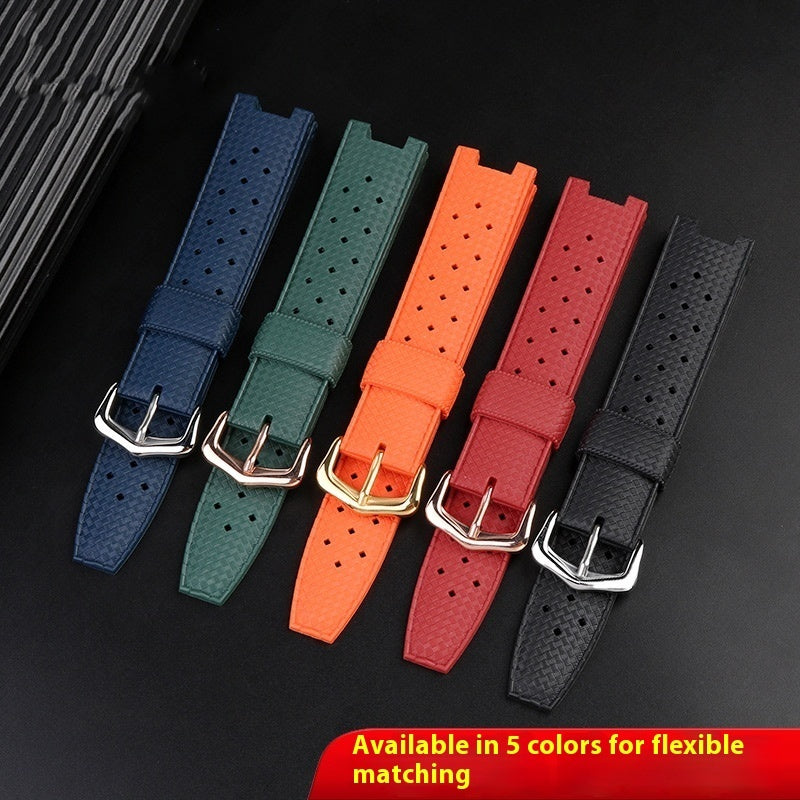 Rubber Watch Strap Notch Silicone Watch Strap Accessories
