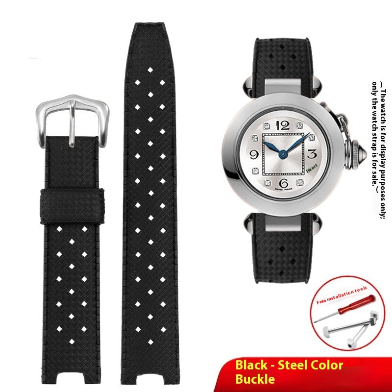 Rubber Watch Strap Notch Silicone Watch Strap Accessories